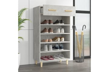 beBasic Skoskap betonggrå 60x35x105 cm konstruert tre - GrÃ¥ - Oppbevaring - Skooppbevaring - Skoskap