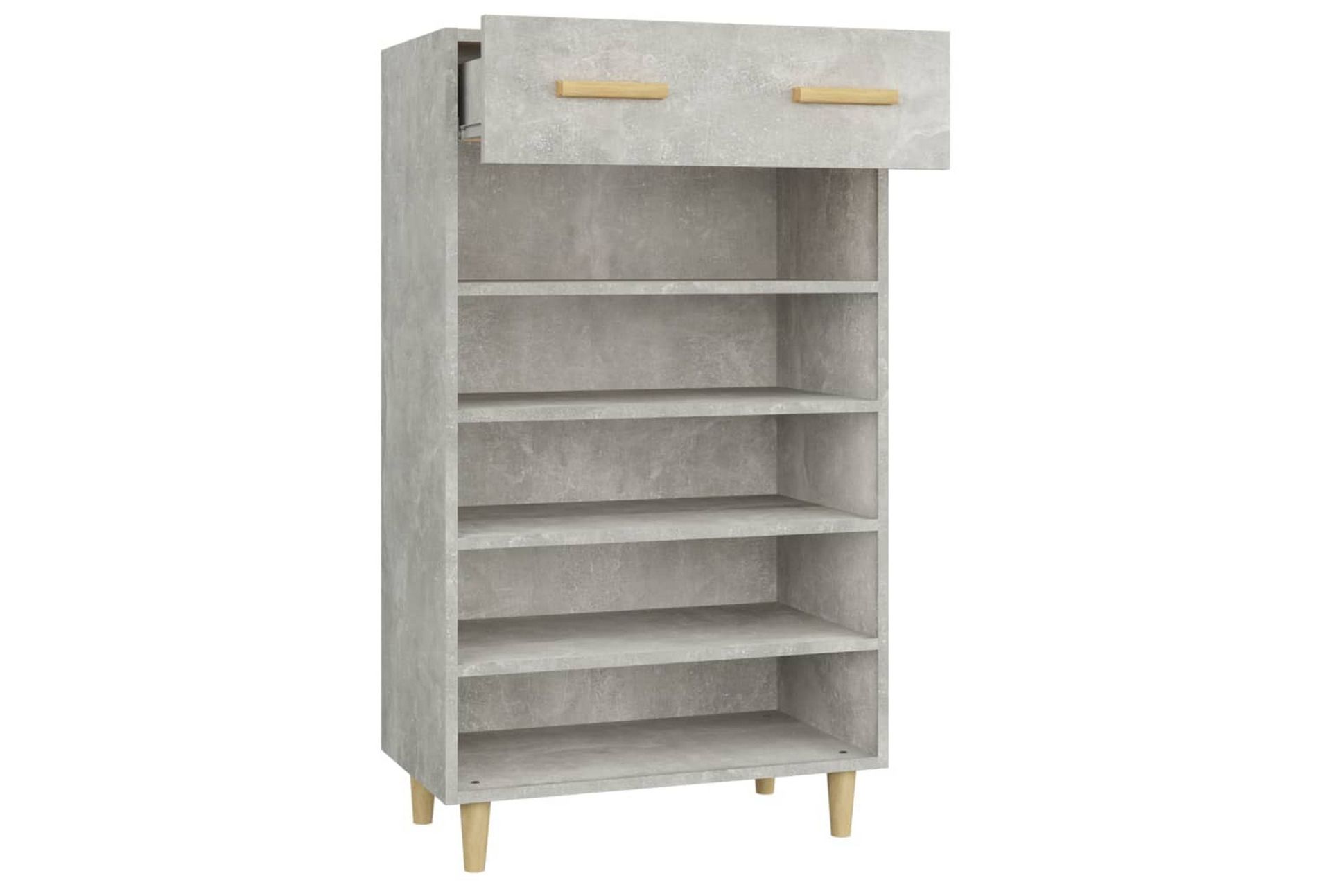beBasic Skoskap betonggrå 60x35x105 cm konstruert tre - GrÃ¥ - Oppbevaring - Skooppbevaring - Skoskap