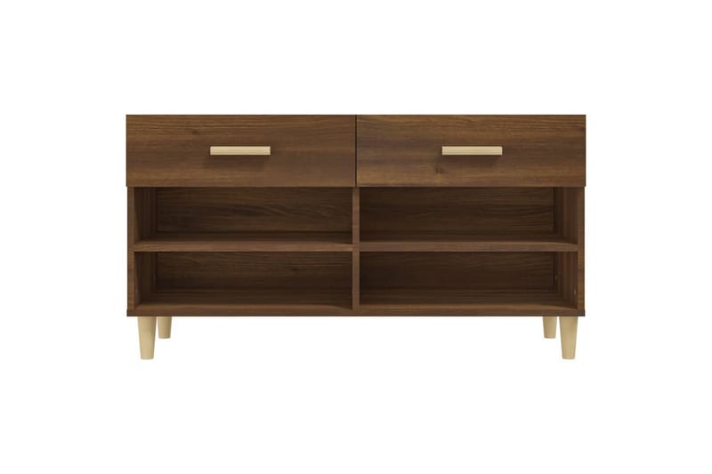 beBasic Skoskap brun eik 102x35x55 cm konstruert tre - Brun - Oppbevaring - Skooppbevaring - Skoskap