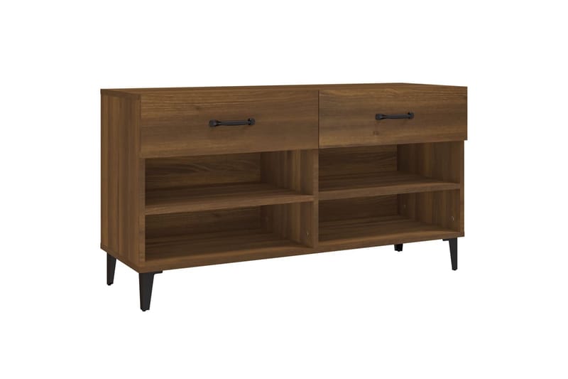 beBasic Skoskap brun eik 102x35x55 cm konstruert tre - Brun - Oppbevaring - Skooppbevaring - Skoskap