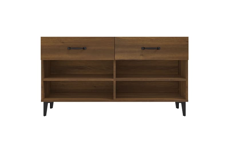 beBasic Skoskap brun eik 102x35x55 cm konstruert tre - Brun - Oppbevaring - Skooppbevaring - Skoskap