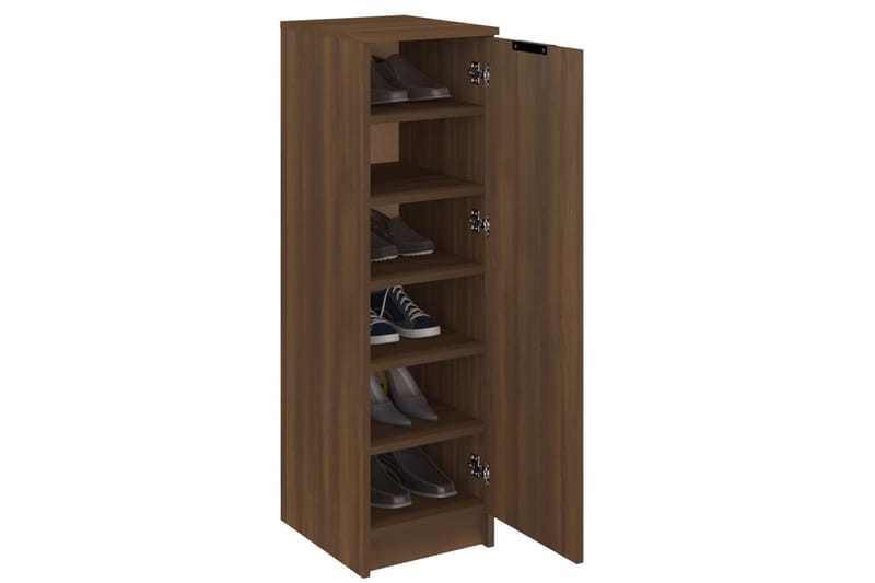 beBasic Skoskap brun eik 30x35x100 cm konstruert tre - Brun - Oppbevaring - Skooppbevaring