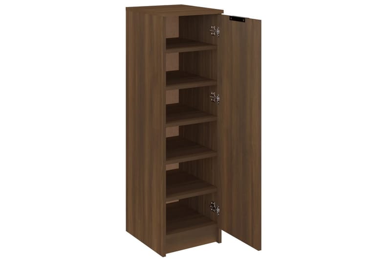 beBasic Skoskap brun eik 30x35x100 cm konstruert tre - Brun - Oppbevaring - Skooppbevaring