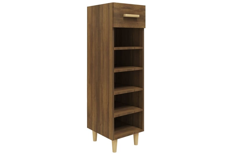 beBasic Skoskap brun eik 30x35x105 cm konstruert tre - Brun - Oppbevaring - Skooppbevaring - Skoskap