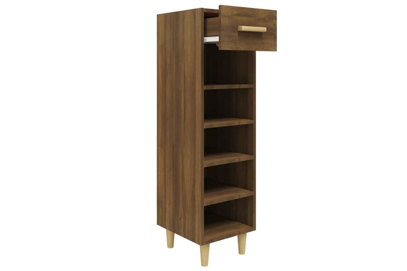 beBasic Skoskap brun eik 30x35x105 cm konstruert tre - Brun - Oppbevaring - Skooppbevaring - Skoskap