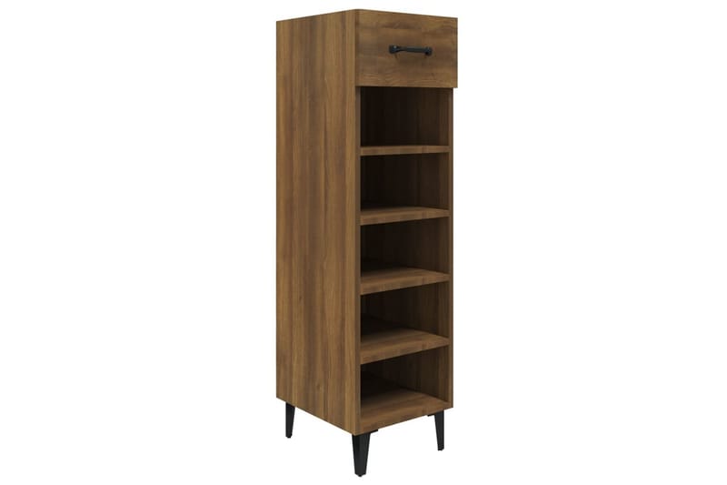 beBasic Skoskap brun eik 30x35x105 cm konstruert tre - Brun - Oppbevaring - Skooppbevaring - Skoskap