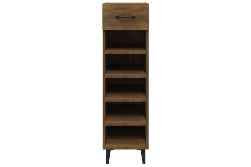 beBasic Skoskap brun eik 30x35x105 cm konstruert tre - Brun - Oppbevaring - Skooppbevaring - Skoskap