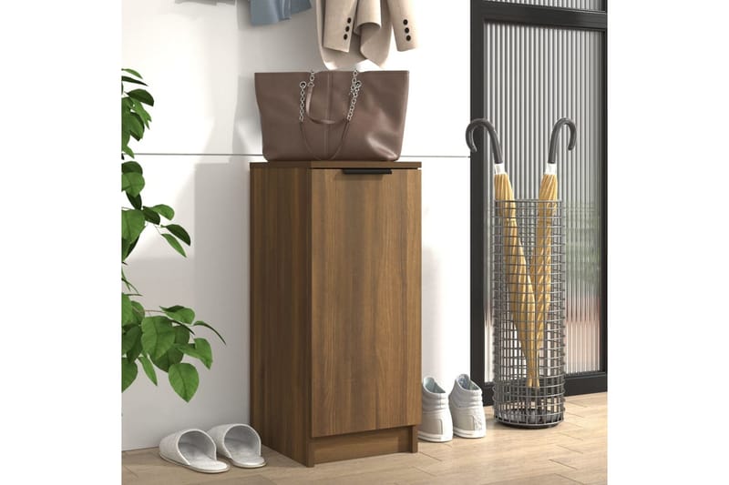 beBasic Skoskap brun eik 30x35x70 cm konstruert tre - Brun - Oppbevaring - Skooppbevaring