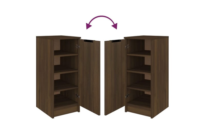 beBasic Skoskap brun eik 30x35x70 cm konstruert tre - Brun - Oppbevaring - Skooppbevaring