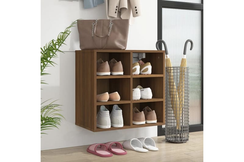 beBasic Skoskap brun eik 52,5x30x50 cm - Brun - Oppbevaring - Skooppbevaring - Skoskap