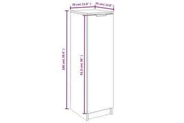 beBasic Skoskap grå sonoma 30x35x100 cm konstruert tre - GrÃ¥ - Oppbevaring - Skooppbevaring