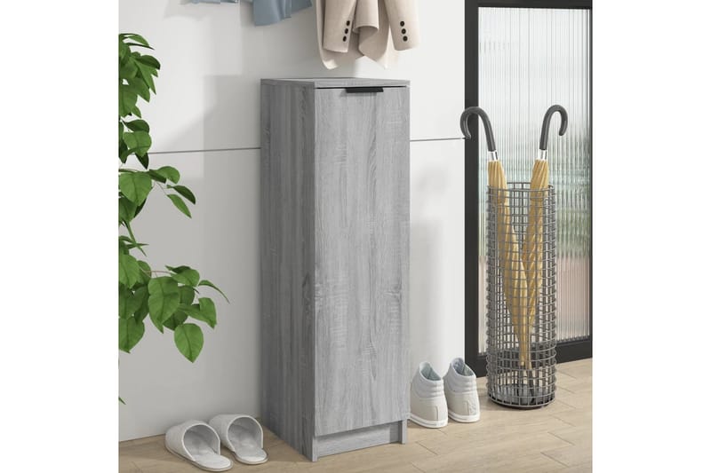 beBasic Skoskap grå sonoma 30x35x100 cm konstruert tre - GrÃ¥ - Oppbevaring - Skooppbevaring
