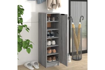 beBasic Skoskap grå sonoma 30x35x100 cm konstruert tre - GrÃ¥ - Oppbevaring - Skooppbevaring
