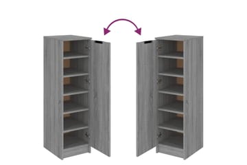 beBasic Skoskap grå sonoma 30x35x100 cm konstruert tre - GrÃ¥ - Oppbevaring - Skooppbevaring
