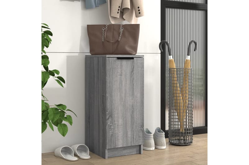 beBasic Skoskap grå sonoma 30x35x70 cm konstruert tre - GrÃ¥ - Oppbevaring - Skooppbevaring - Skoskap