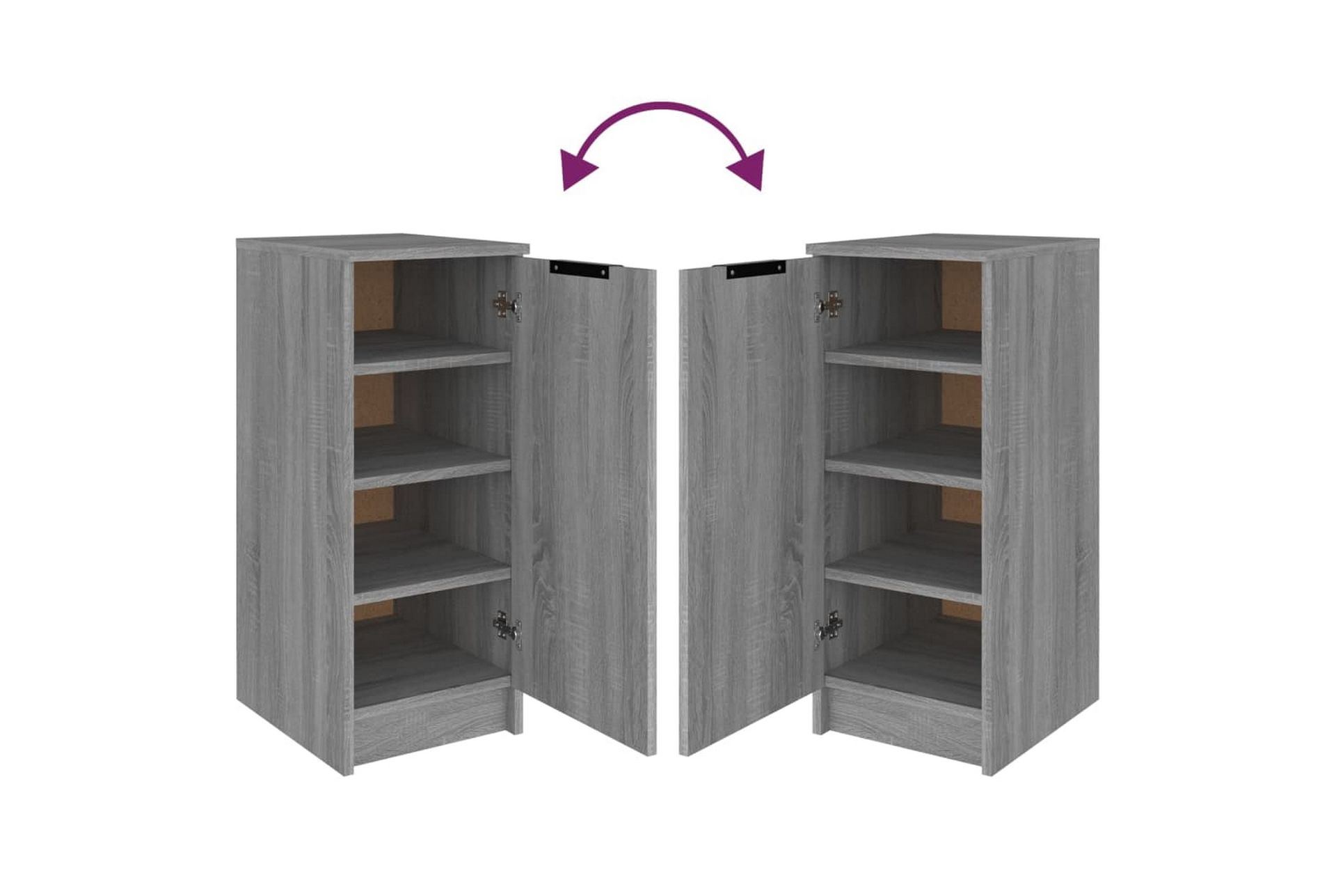 beBasic Skoskap grå sonoma 30x35x70 cm konstruert tre - GrÃ¥ - Oppbevaring - Skooppbevaring - Skoskap