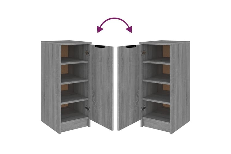 beBasic Skoskap grå sonoma 30x35x70 cm konstruert tre - GrÃ¥ - Oppbevaring - Skooppbevaring - Skoskap