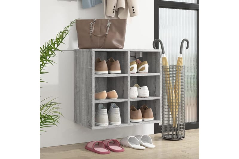 beBasic Skoskap grå sonoma 52,5x30x50 cm - GrÃ¥ - Oppbevaring - Skooppbevaring - Skoskap