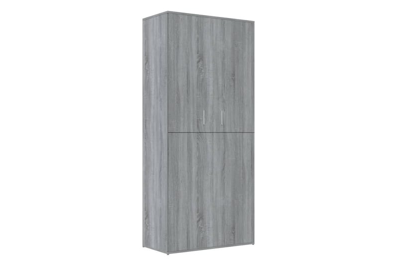 beBasic Skoskap grå sonoma 80x39x178 cm konstruert tre - GrÃ¥ - Oppbevaring - Skooppbevaring