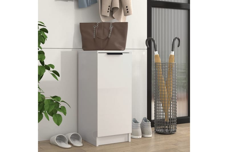beBasic Skoskap høyglans hvit 30x35x70 cm konstruert tre - Hvit - Oppbevaring - Skooppbevaring - Skoskap