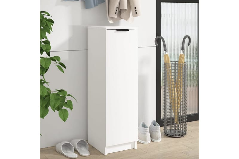 beBasic Skoskap hvit 30x35x100 cm konstruert tre - Hvit - Oppbevaring - Skooppbevaring - Skoskap