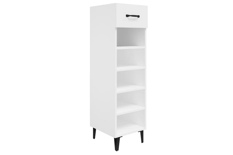 beBasic Skoskap hvit 30x35x105 cm konstruert tre - Hvit - Oppbevaring - Skooppbevaring - Skoskap