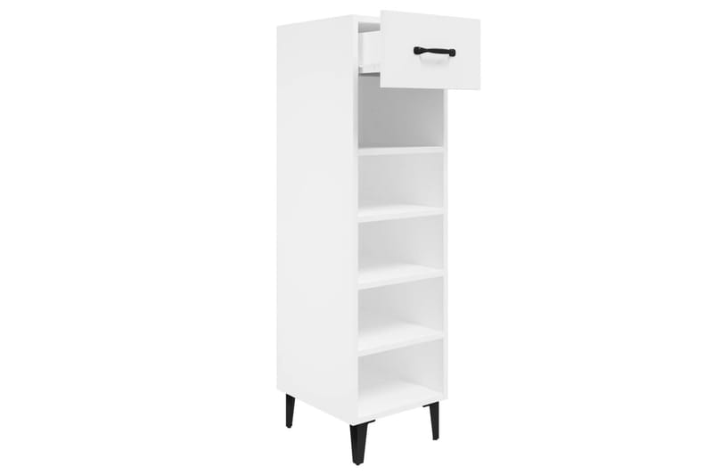 beBasic Skoskap hvit 30x35x105 cm konstruert tre - Hvit - Oppbevaring - Skooppbevaring - Skoskap