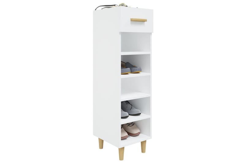 beBasic Skoskap hvit 30x35x105 cm konstruert tre - Hvit - Oppbevaring - Skooppbevaring - Skoskap