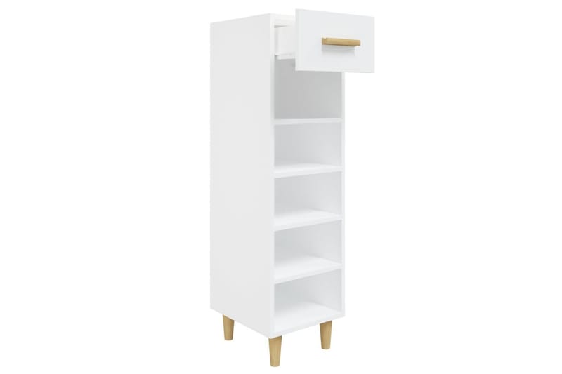 beBasic Skoskap hvit 30x35x105 cm konstruert tre - Hvit - Oppbevaring - Skooppbevaring - Skoskap
