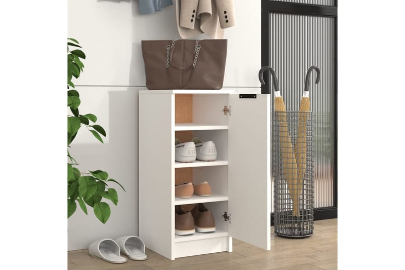 beBasic Skoskap hvit 30x35x70 cm konstruert tre - Hvit - Oppbevaring - Skooppbevaring - Skoskap