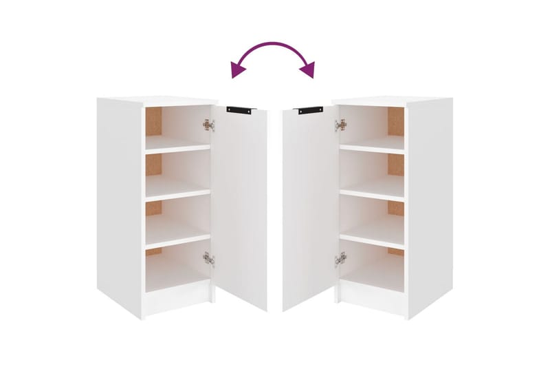 beBasic Skoskap hvit 30x35x70 cm konstruert tre - Hvit - Oppbevaring - Skooppbevaring - Skoskap