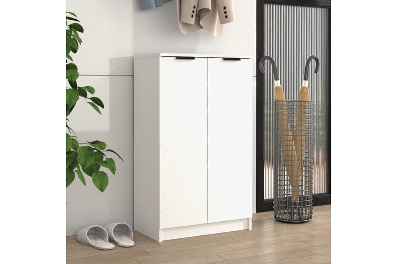beBasic Skoskap hvit 59x35x100 cm konstruert tre - Hvit - Oppbevaring - Skooppbevaring - Skoskap