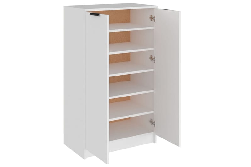 beBasic Skoskap hvit 59x35x100 cm konstruert tre - Hvit - Oppbevaring - Skooppbevaring - Skoskap