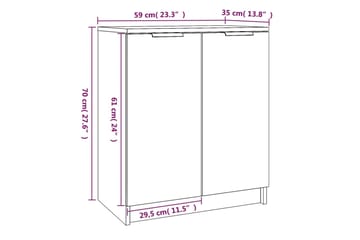 beBasic Skoskap hvit 59x35x70 cm konstruert tre - Hvit - Oppbevaring - Skooppbevaring - Skoskap