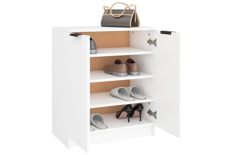 beBasic Skoskap hvit 59x35x70 cm konstruert tre - Hvit - Oppbevaring - Skooppbevaring - Skoskap