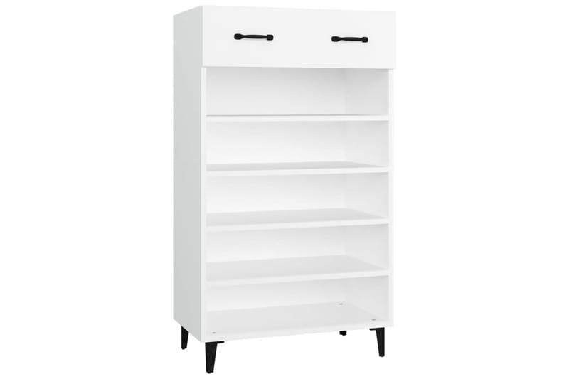 beBasic Skoskap hvit 60x35x105 cm konstruert tre - Hvit - Oppbevaring - Skooppbevaring - Skoskap