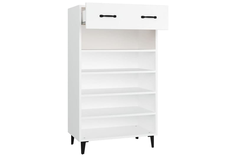 beBasic Skoskap hvit 60x35x105 cm konstruert tre - Hvit - Oppbevaring - Skooppbevaring - Skoskap