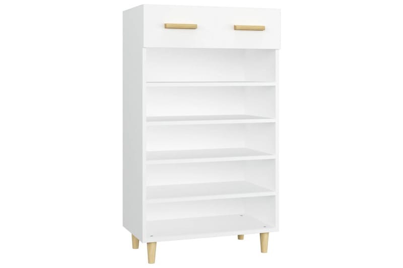 beBasic Skoskap hvit 60x35x105 cm konstruert tre - Hvit - Oppbevaring - Skooppbevaring - Skoskap