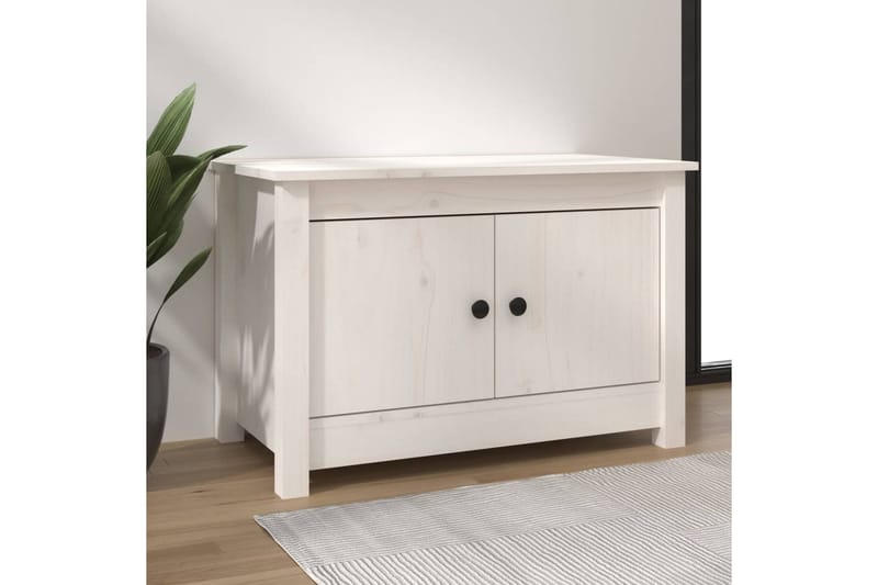 beBasic Skoskap hvit 70x38x45,5 cm heltre furu - Hvit - Oppbevaring - Skooppbevaring - Skoskap