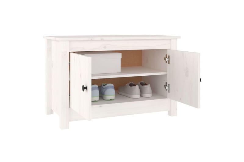 beBasic Skoskap hvit 70x38x45,5 cm heltre furu - Hvit - Oppbevaring - Skooppbevaring - Skoskap
