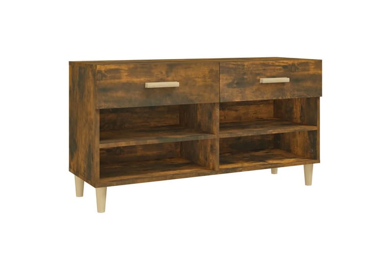 beBasic Skoskap røkt eik 102x35x55 cm konstruert tre - Brun - Oppbevaring - Skooppbevaring