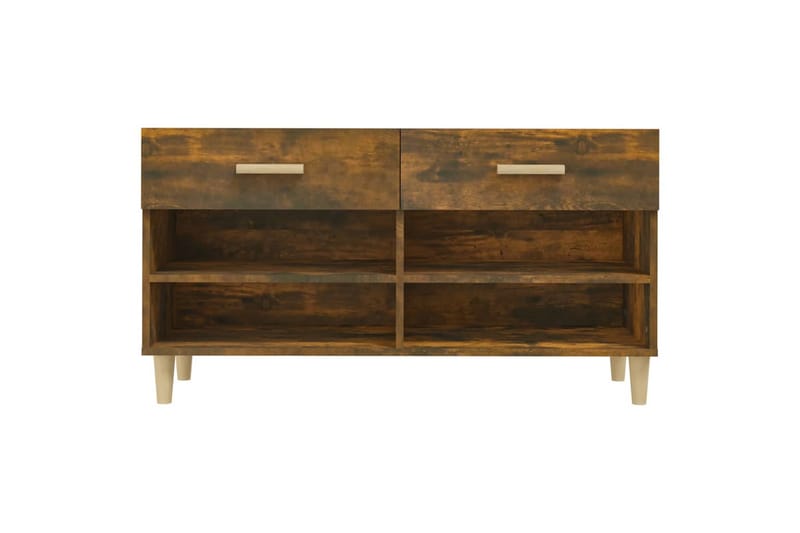 beBasic Skoskap røkt eik 102x35x55 cm konstruert tre - Brun - Oppbevaring - Skooppbevaring