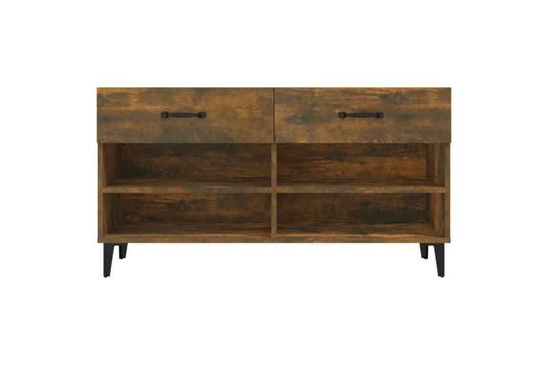 beBasic Skoskap røkt eik 102x35x55 cm konstruert tre - Brun - Oppbevaring - Skooppbevaring - Skoskap