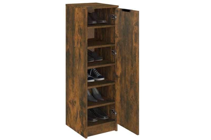 beBasic Skoskap røkt eik 30x35x100 cm konstruert tre - Brun - Oppbevaring - Skooppbevaring