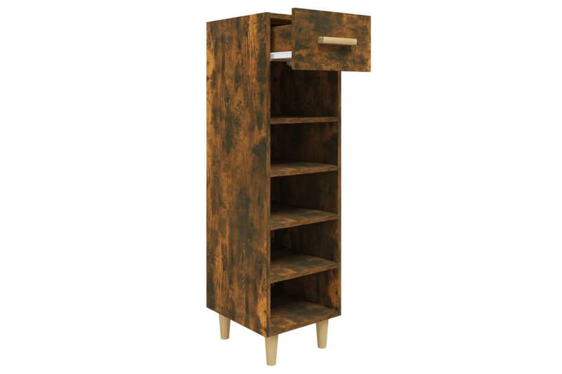 beBasic Skoskap røkt eik 30x35x105 cm konstruert tre - Brun - Oppbevaring - Skooppbevaring - Skoskap