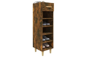 beBasic Skoskap røkt eik 30x35x105 cm konstruert tre - Brun - Oppbevaring - Skooppbevaring - Skoskap