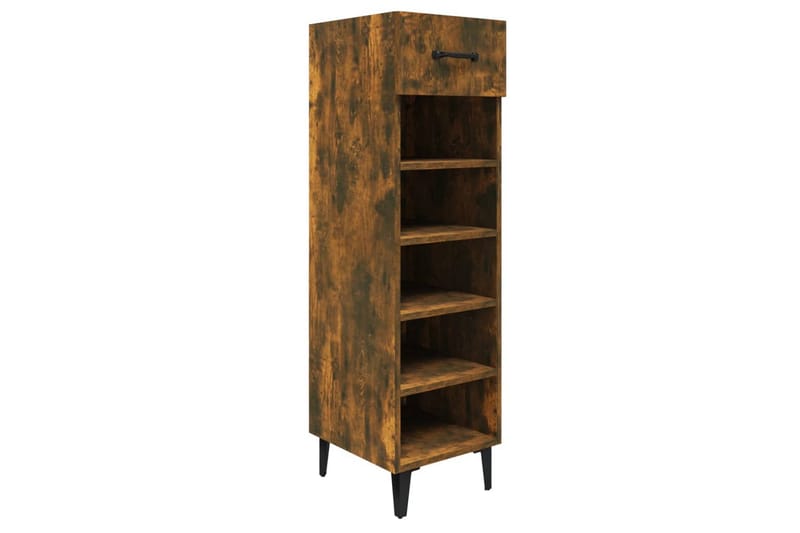 beBasic Skoskap røkt eik 30x35x105 cm konstruert tre - Brun - Oppbevaring - Skooppbevaring - Skoskap