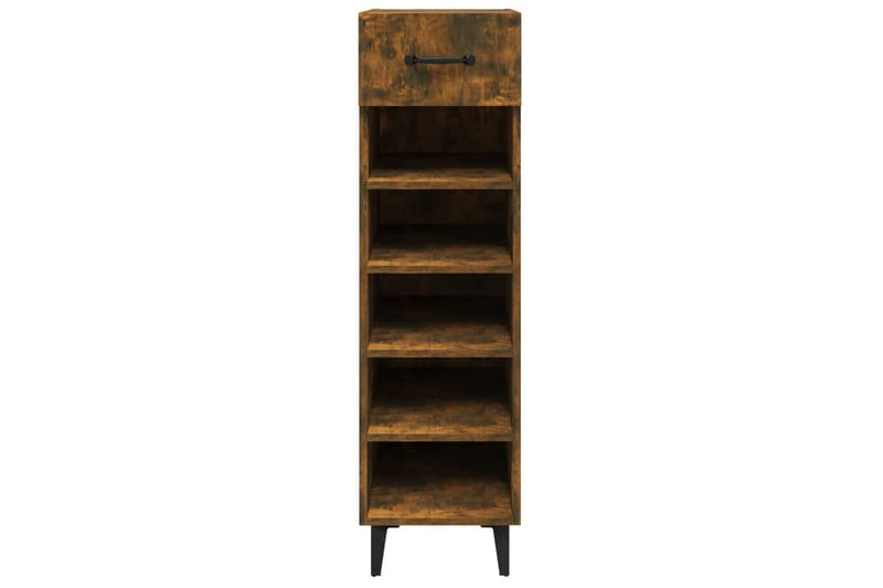 beBasic Skoskap røkt eik 30x35x105 cm konstruert tre - Brun - Oppbevaring - Skooppbevaring - Skoskap