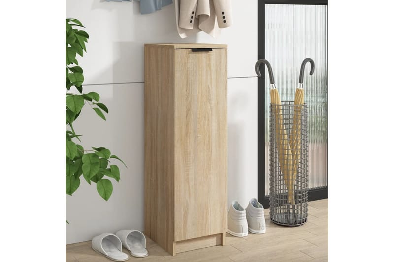 beBasic Skoskap sonoma eik 30x35x100 cm konstruert tre - Brun - Oppbevaring - Skooppbevaring - Skoskap