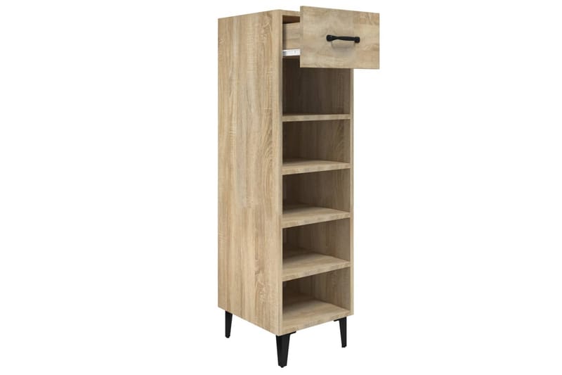 beBasic Skoskap sonoma eik 30x35x105 cm konstruert tre - Brun - Oppbevaring - Skooppbevaring - Skoskap